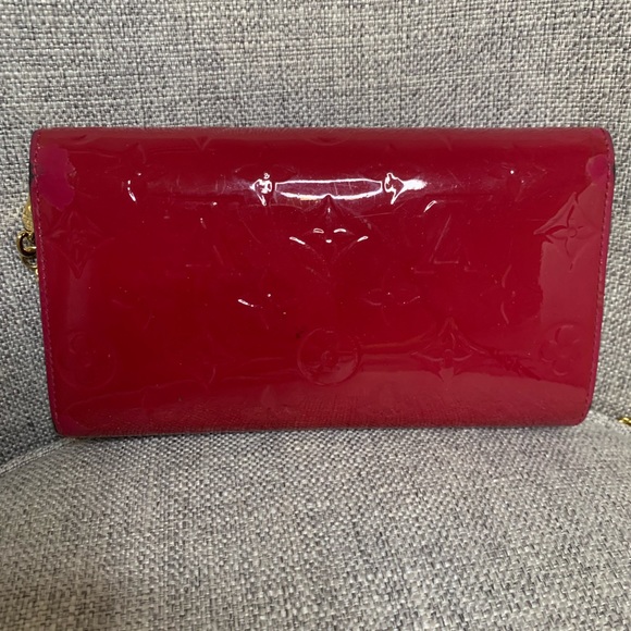 Louis Vuitton Monogram Vernis Portofeuille Sarah Wallet on Chain Pink - Picture 7 of 17